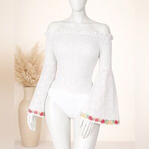 Herencia Clothing Carmelita Bell Sleeve Bodysuit  🤍